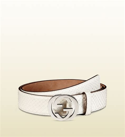 white gucci belts|white gucci belt snake buckle.